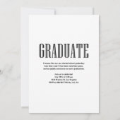 Invitation Fêtons la remise des diplômes en photo (Dos)