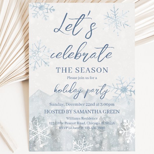 Invitation Fêtons la saison - Fête de fin d'année