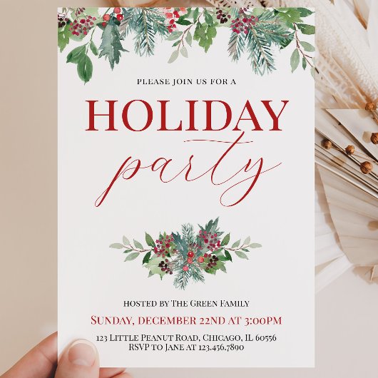 Invitation Fêtons la saison Fête de fin d'année