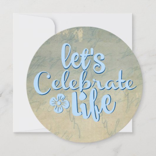 Invitation Fêtons la vie (Devant)