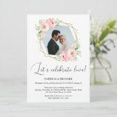 Invitation Fêtons l'amour à la réception de mariage Eloped (Debout devant)