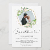 Invitation Fêtons l'amour Mariage Intime Réception (Devant)