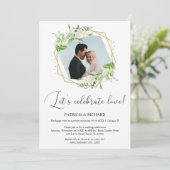 Invitation Fêtons l'amour Mariage Intime Réception (Debout devant)