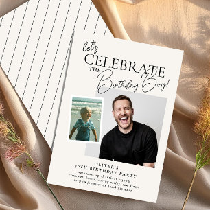 Invitation Fêtons l'anniversaire des adultes avant et mainten