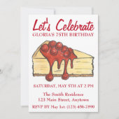 Invitation Fêtons l'anniversaire du dessert au fromage à la c (Devant)