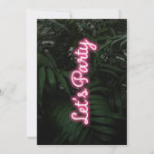 Invitation Fêtons l'anniversaire du Neon moderne (Dos)