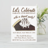 Invitation Fêtons le dessert de crème glacée Brownie Pie (Debout devant)