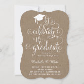 Invitation Fêtons le Graduate Chalkboard Grad Party (Devant)