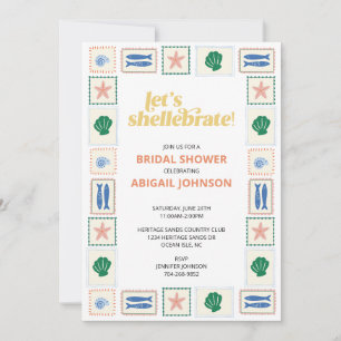Invitation Fêtons le Mariage aux Coquillages