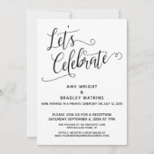 Invitation Fêtons l'élégante Réception après le mariage (Devant)