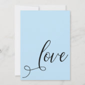 Invitation Fêtons l'élégante réception Bleue Bébé - uniquemen (Dos)