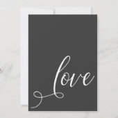 Invitation Fêtons l'élégante réception gris foncé uniquement (Dos)