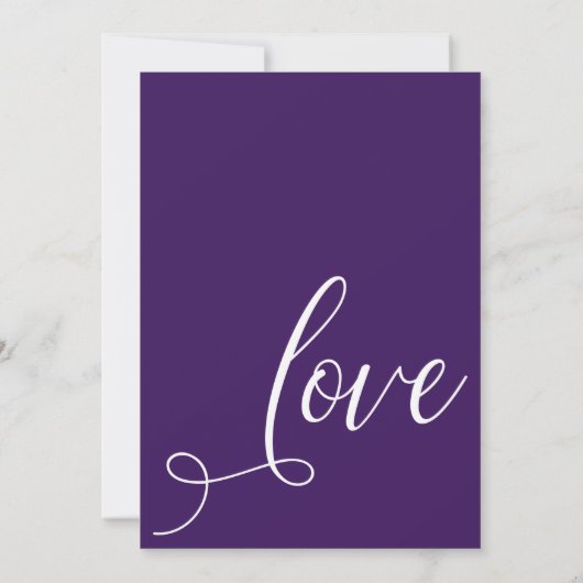 Invitation Fêtons l'élégante réception violette foncée unique (Dos)