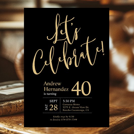 Invitation Fêtons les 40 ans de Black Gold