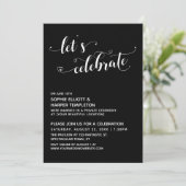 Invitation Fêtons les cœurs Script Réception Noir (Debout devant)