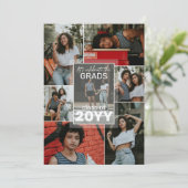 Invitation Fêtons les Grands ! Diplôme de collage photo (Debout devant)