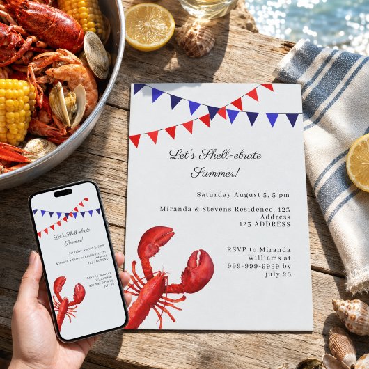 Invitation Fêtons l'été en bord de mer