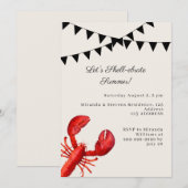 Invitation Fêtons l'été, fête sur le sable côtier (Devant / Derrière)