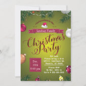 Invitation Fêtons l'invitation à la fête de Noël (Devant)