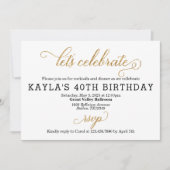 Invitation Fêtons l'invitation de la fête d'anniversaire (Devant)