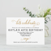 Invitation Fêtons l'invitation de la fête d'anniversaire (Debout devant)