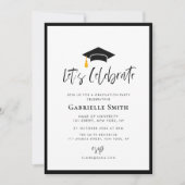 Invitation Fêtons l'invitation de la fête de remise des diplô (Devant)