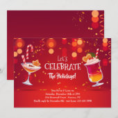 Invitation Fêtons l'invitation de la fête des fêtes (Devant / Derrière)