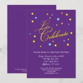 Invitation Fêtons l'invitation du Nouvel An (Devant / Derrière)