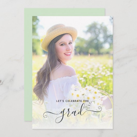 Invitation Fêtons l'invitation Photos de Graduate (Devant / Derrière)