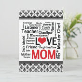 Invitation Fêtons maman ! Fête des mères /Anniversaire de mam (Debout devant)