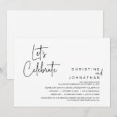 Invitation Fêtons, Mariage Elopement Diner Party in (Devant / Derrière)