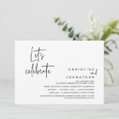 Invitation Fêtons, Mariage Elopement Dinner Party (Debout devant)