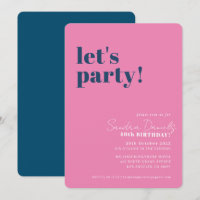 FÊTONS moderne minimal anniversaire marine rose