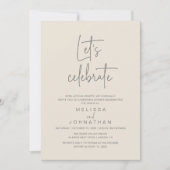 Invitation Fêtons, Réception de Mariage Intime (Devant)
