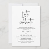 Invitation Fêtons, Réception de Mariage Intime (Devant)