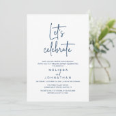 Invitation Fêtons, Réception de Mariage Intime (Debout devant)