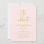 Invitation Fêtons, Réception de Mariage Intime (Devant)