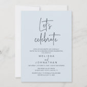 Invitation Fêtons, Réception de Mariage Intime (Devant)