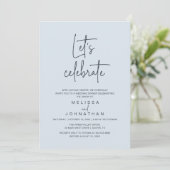 Invitation Fêtons, Réception de Mariage Intime (Debout devant)