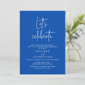 Invitation Fêtons, Réception de Mariage Intime (Debout devant)