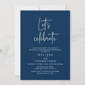 Invitation Fêtons, Réception de Mariage Intime (Devant)