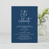 Invitation Fêtons, Réception de Mariage Intime (Debout devant)