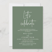 Invitation Fêtons, Réception de Mariage Intime (Devant)