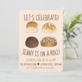 Invitation Fêtons une fête de félicitations (Debout devant)