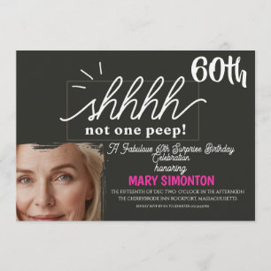 Invitation Fêtons ! Une Magnifique Célébration Surprise de 60