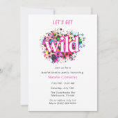 Invitation Fêtons Wild Cheetah Bachelorette Party (Devant)