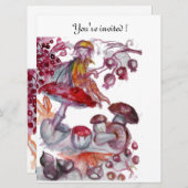 INVITATION FETUQUE MAGIQUE DE CHAMPIGNONS (Devant / Derrière)