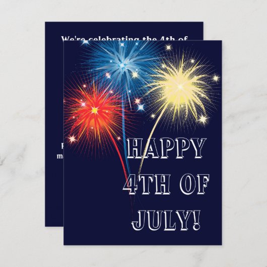 Invitation Feu (Devant / Derrière)