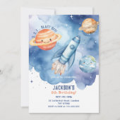 Invitation Feu au large des planètes spatiales Anniversaire (Devant)