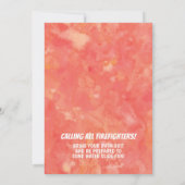Invitation Feu d'anniversaire du camion d'incendie Watercolor (Dos)